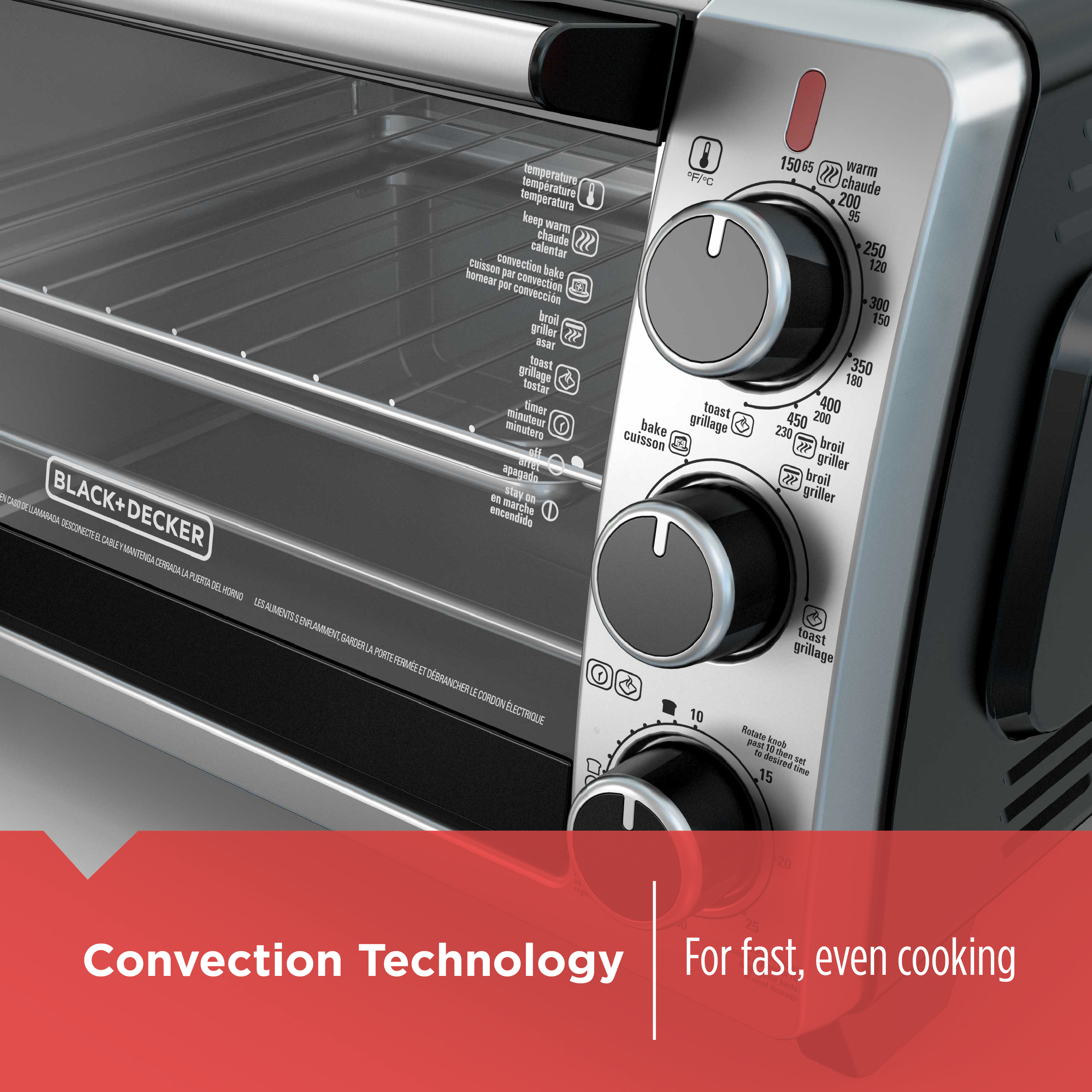 6 Slice Convection Oven Stainless Steel TO1950SBD BLACK DECKER